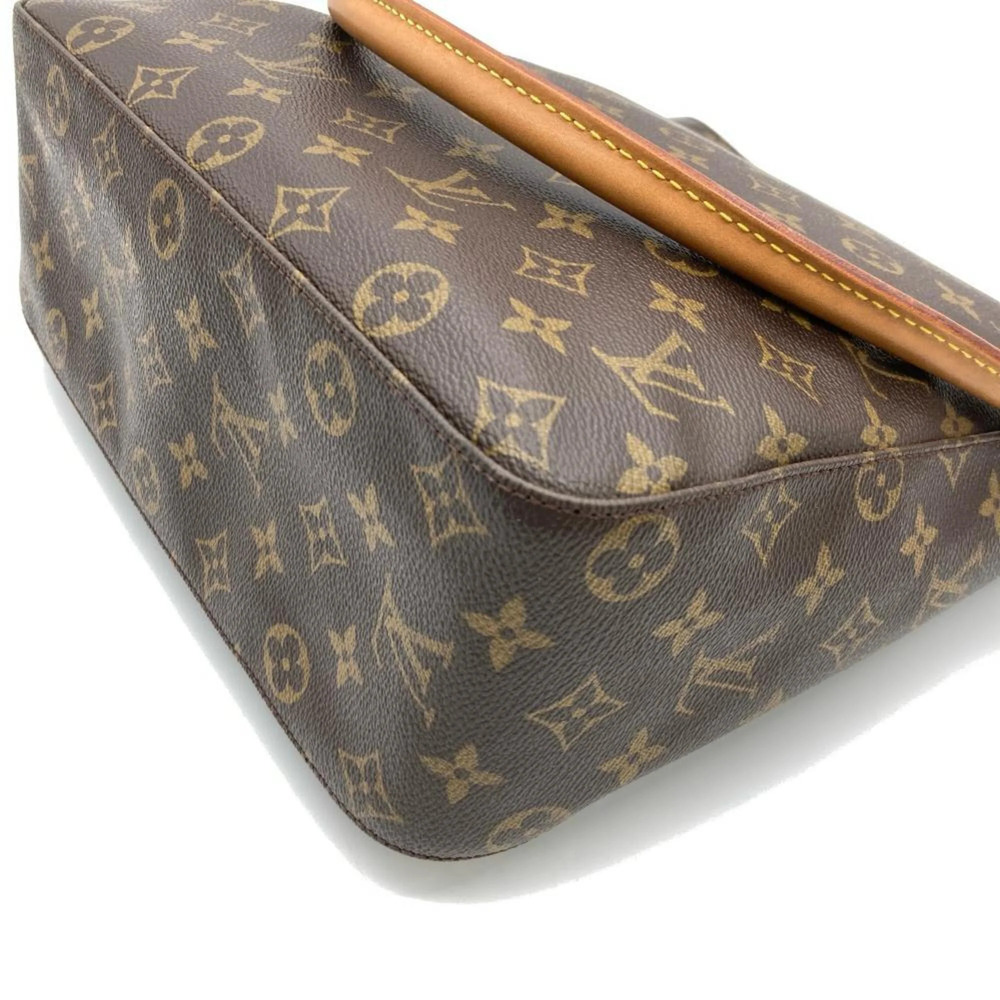 LOUIS VUITTON Brown Monogram Canvas Looping GM Shoulder Bag - Picture 4 of 7